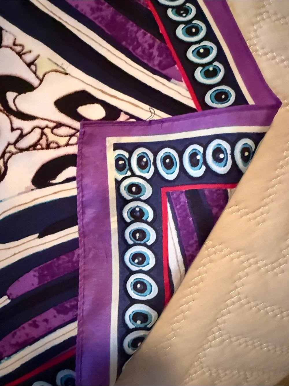 Vintage “Peacock” Scarf Large